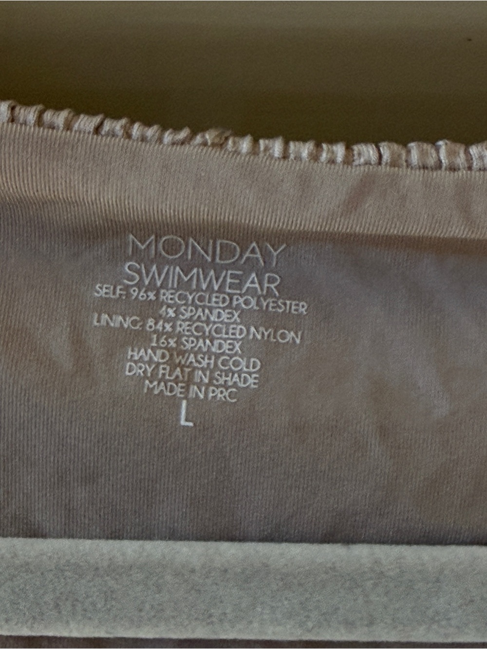 MONDAY SWIMWEAR Tie-Front Bandeau Bikini in Dusty Mauve - Picture 3 of 3